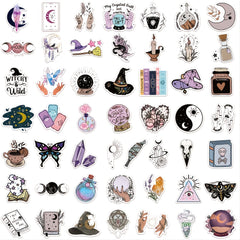 50pcs Cartoon Waterproof Personality Astrology Tarot Gothic Stickers