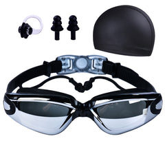 Electroplated Swimming Goggles Set - Waterproof & Anti Fog