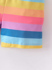 Toddler Boy's Colorful Stripe Pattern 2pcs Tank Top & Shorts Set