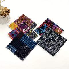 5pcs Retro Fabric Patchwork for DIY Craft Doll Clothing