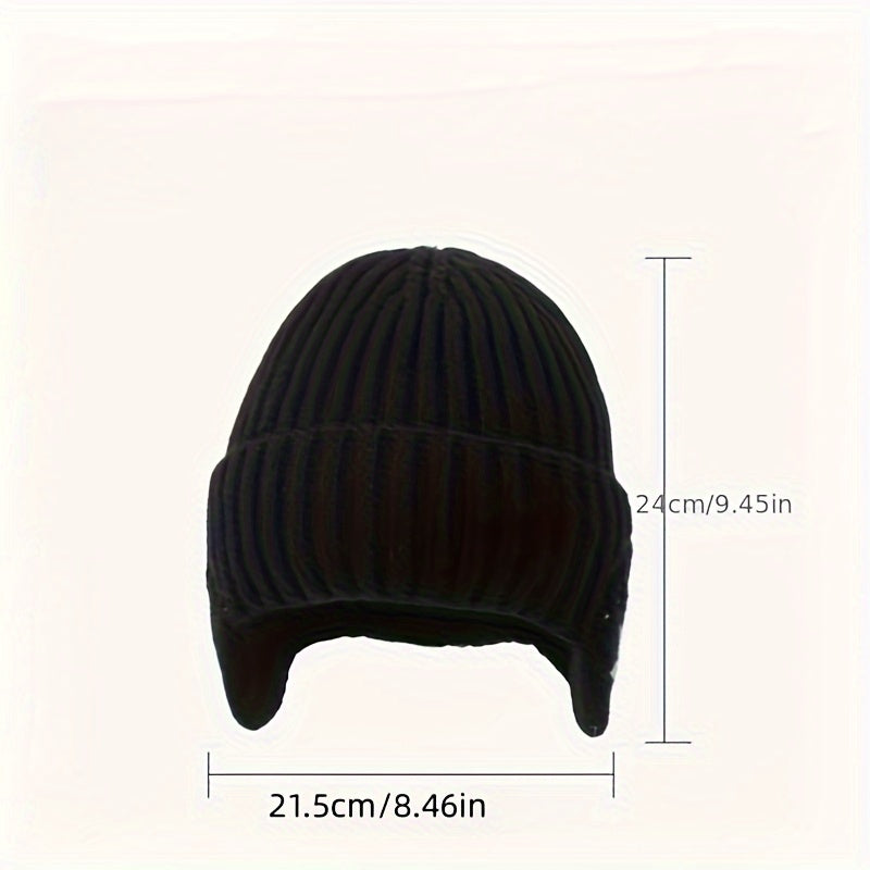 Winter Warm Knitted Hat For Men Women Velvet Warm Hat Outdoor Coldproof Ear Prot