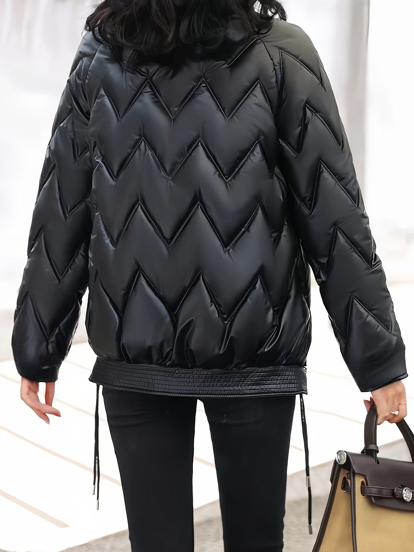 Fashionable Puffer Jacket Winter Warm Casual Jacket Women's Clothing