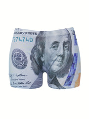 Dollar Print Skinny Shorts Yoga Casual Summer Shorts Women