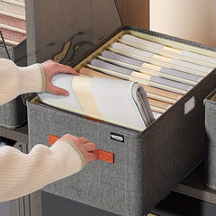 Foldable Storage Box for Wardrobe Clothes Container Grids Bag
