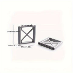 8pcs DIY Small Particle Building Blocks X-Shaped Iron Frame Parts
