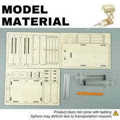 DIY Wooden Assembly Pneumatic Hydraulic Lift Model Kit