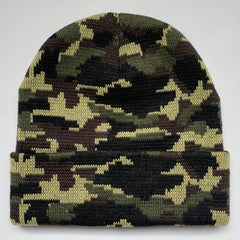 Camouflage Windproof Knit Beanie Hat Autumn Winter Warm Ski Cold Hat