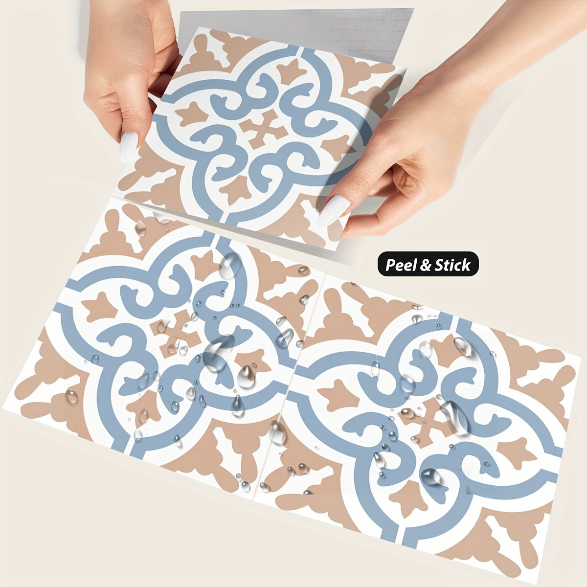 9pcs Nordic Style Printed Floor Stickers Non slip Wear resistant Vinyl Decals