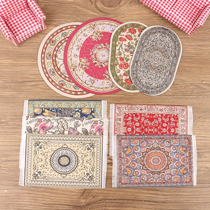 1pc 1 12 Dollhouse Floor Rug Cover Carpet Floor Mat Home Decor Toy