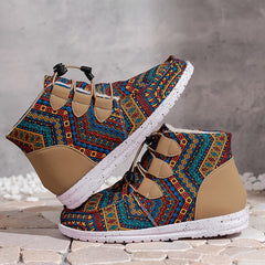 Geometric Print Tube Snow Boots Women's Footwear