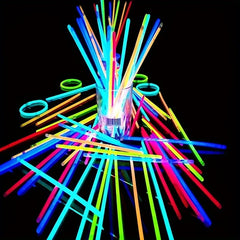 Neon Glow Sticks Bracelets Necklaces for Party