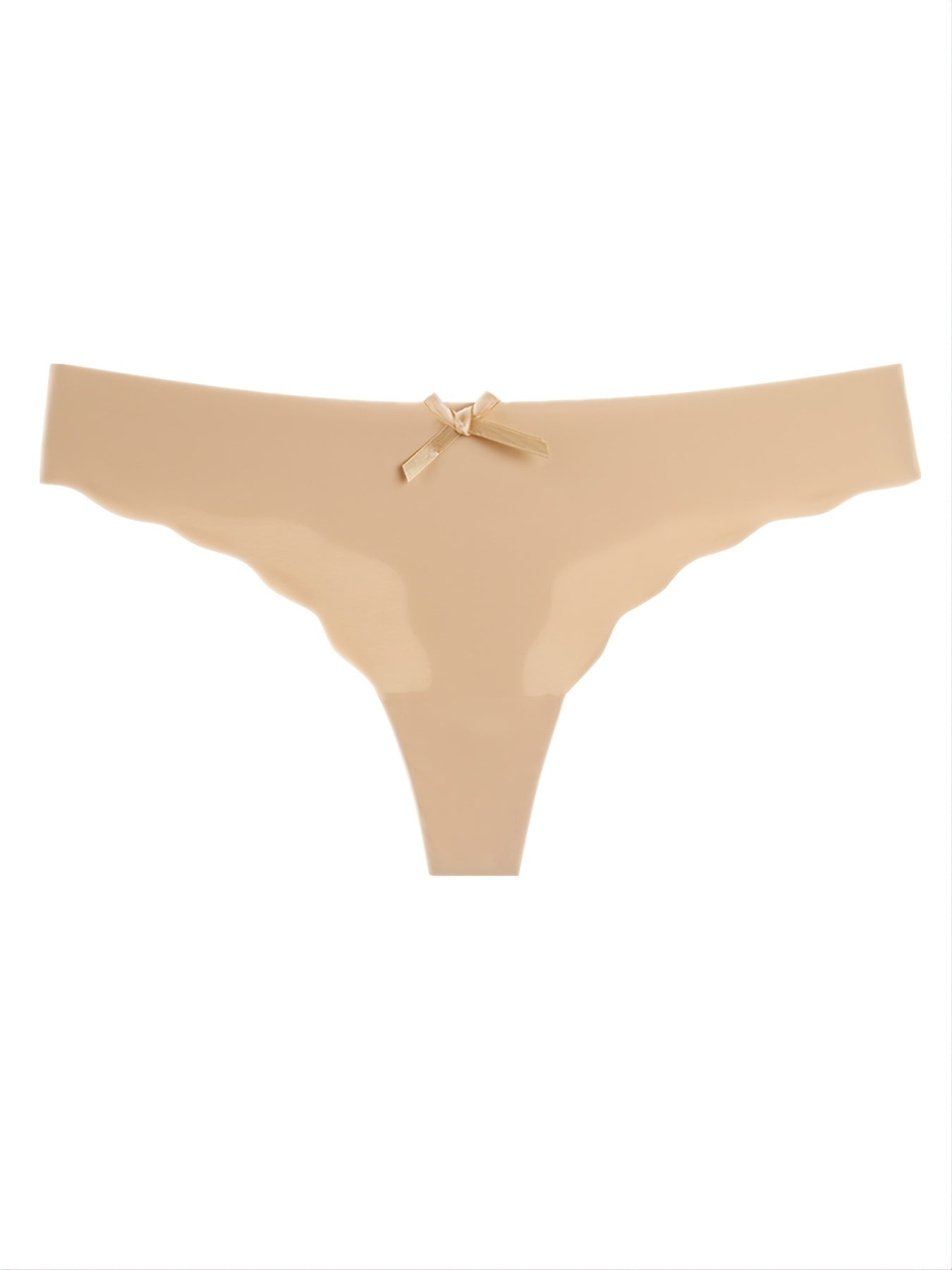 4 Pack Plus Size Seamless Bow Front Panties High Stretch