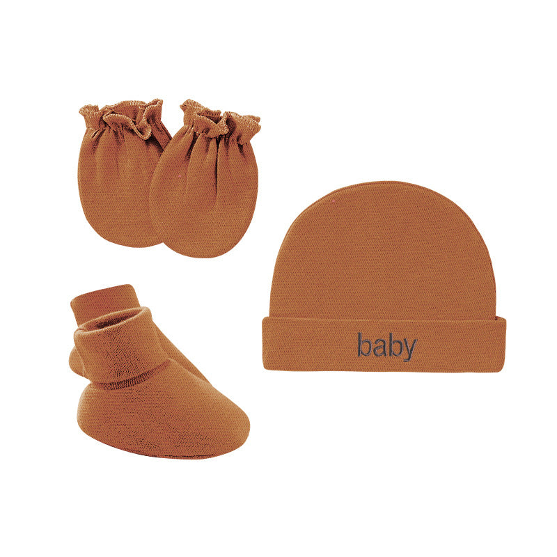 Cute Newborn Hospital Set Beanie Cap & Gloves for Baby Girls & Boys