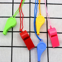 24pcs Colorful Whistles for Concert Party Referee Props