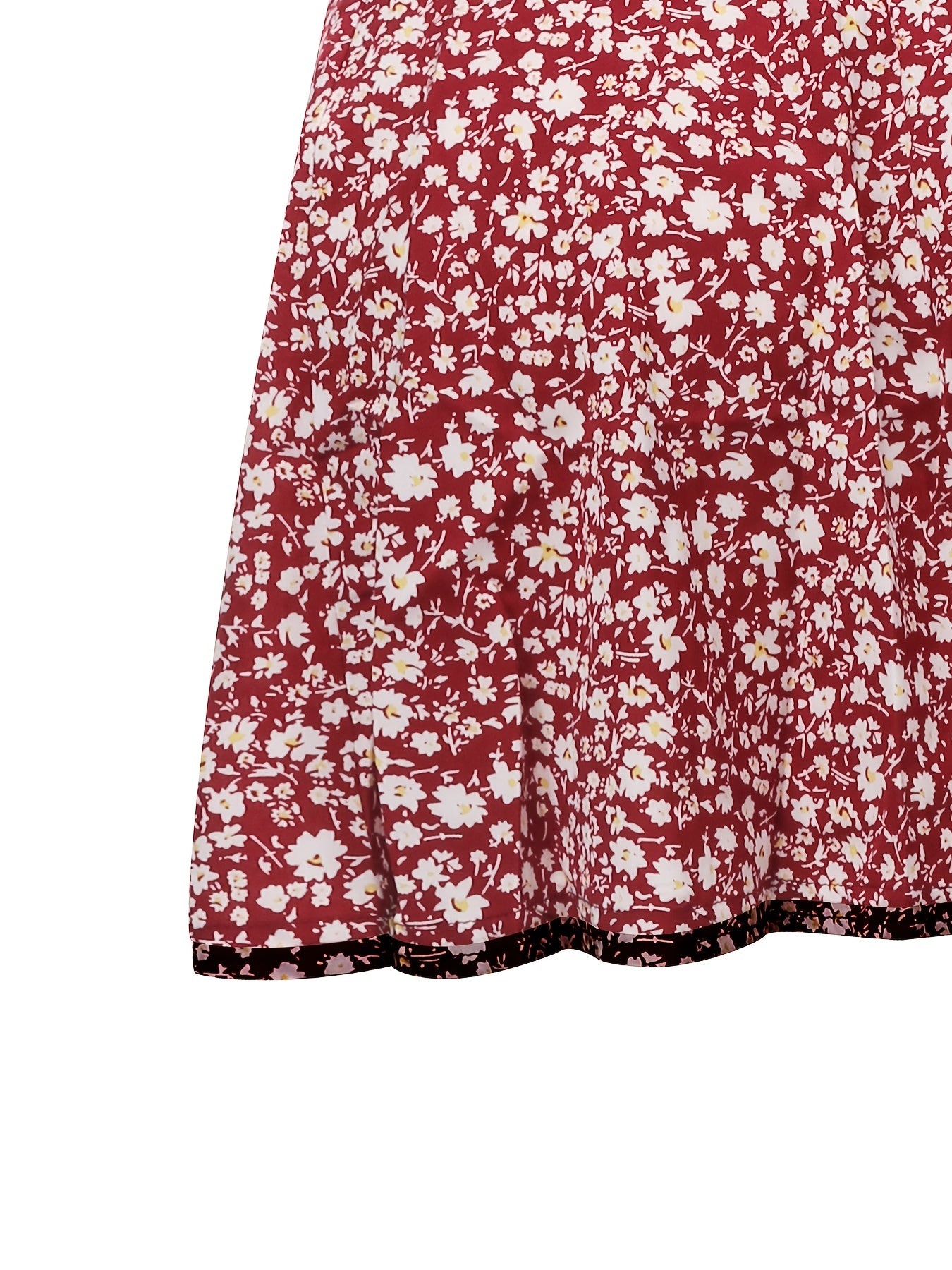 Floral Print Button Front Summer Skirt