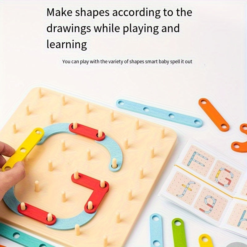 Montessori Letter Number Building Blocks Shape Matching Toys
