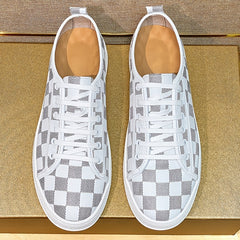 Men's Plaid Print Sneakers Lightweight Walking Shoes