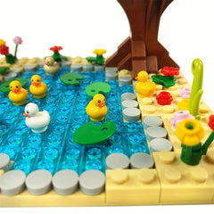 Farm Series Small Animal Duck Building Blocks Yellow Duck City Farm