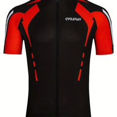 Men's Letter Pattern Cycling Jersey Active Breathable