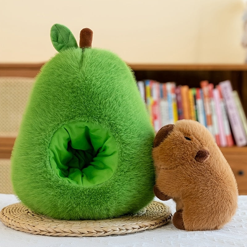 Capybara Plush Toy Soft Green & Yellow Stuffed Animal