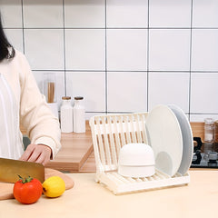 Large Foldable Kitchen Storage Rack with Drain Board & Cup Holder