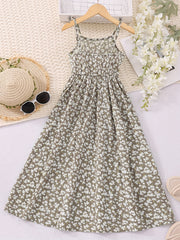 Girls Floral Cami Princess Dress Casual Party Beach Vacation
