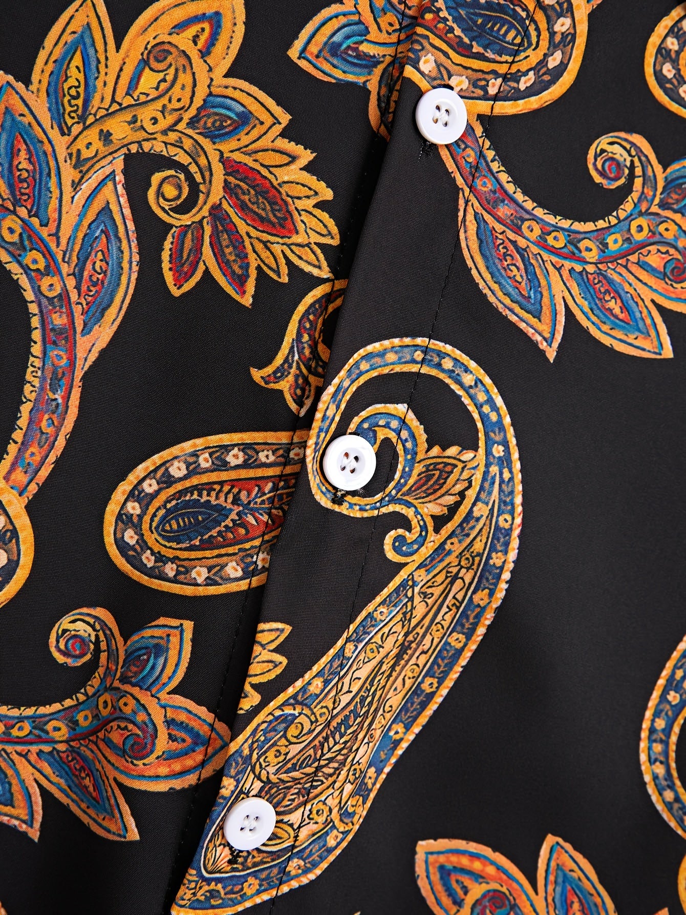Paisley Men's Long Sleeve Shirt Autumn Clothing