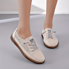 Women's Hollow Out Flat Sneakers Mesh Low Top Shoes
