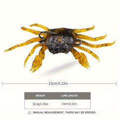 Bionic Crab Soft Bait with Double Hook for Fishing