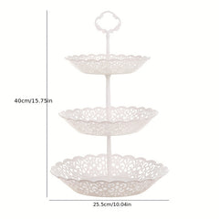 3 Layer Serving Platter Fruit Snack Tray Melon Fruit Snack Tray Hollow Plate