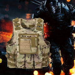 Adjustable Airsoft Vest 800D Oxford Cloth Training Vest Outdoor Safety