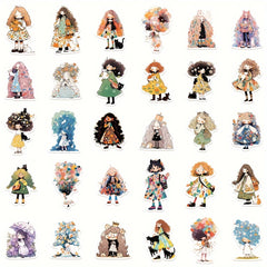 60pcs Graffiti Beauty Stickers for Laptop Helmet Water Cup Decoration