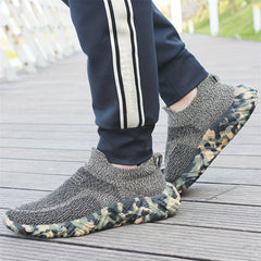 Men's Camo Breathable Slip On Sock Shoes Non slip Sneakers