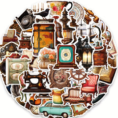 50pc Retro Cartoon Graffiti Stickers for Water Bottle Car Cup Computer