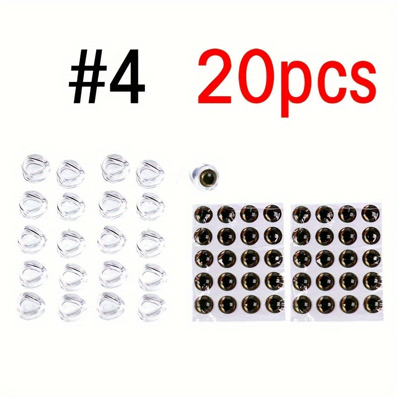 20pcs 3D Fish Eyes for Saltwater Fishing Baits Tying Material Accessories