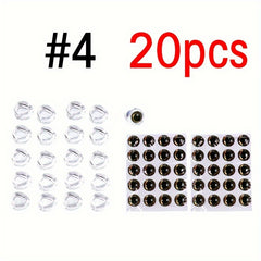 20pcs 3D Fish Eyes for Saltwater Fishing Baits Tying Material Accessories