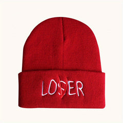Embroidered LOSER Beanie for Men