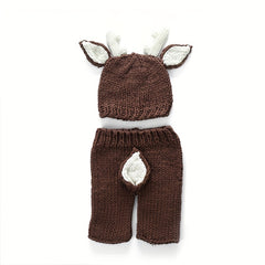 Christmas Deer Coffee Velvet Costume Photography Props Set
