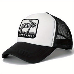 Unisex Sunshade Breathable Baseball Cap with Animal Embroidery