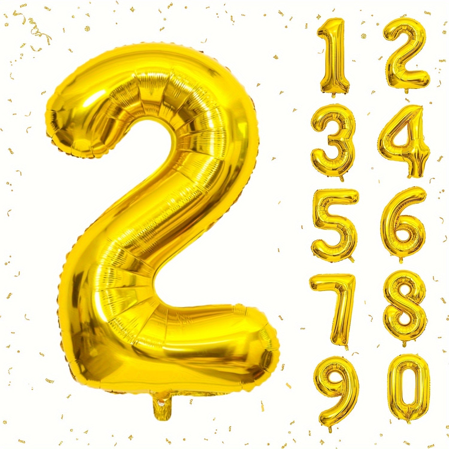 Gold Number Balloon Birthday Decoration