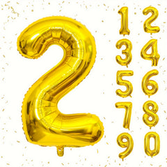 Gold Number Balloon Birthday Decoration