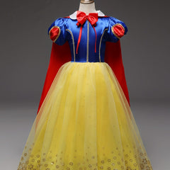 Girls' Princess Snow Dress Costume For Party Halloween Pretend Play