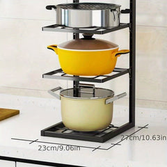 Pots And Pans Organizer For Cabinet - Heavy Duty Pot And Pan Rack