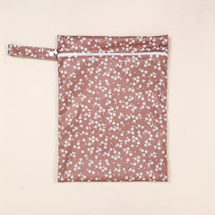 2pcs Floral & Animal Print Wet Dry Bags Portable Diaper Pouches