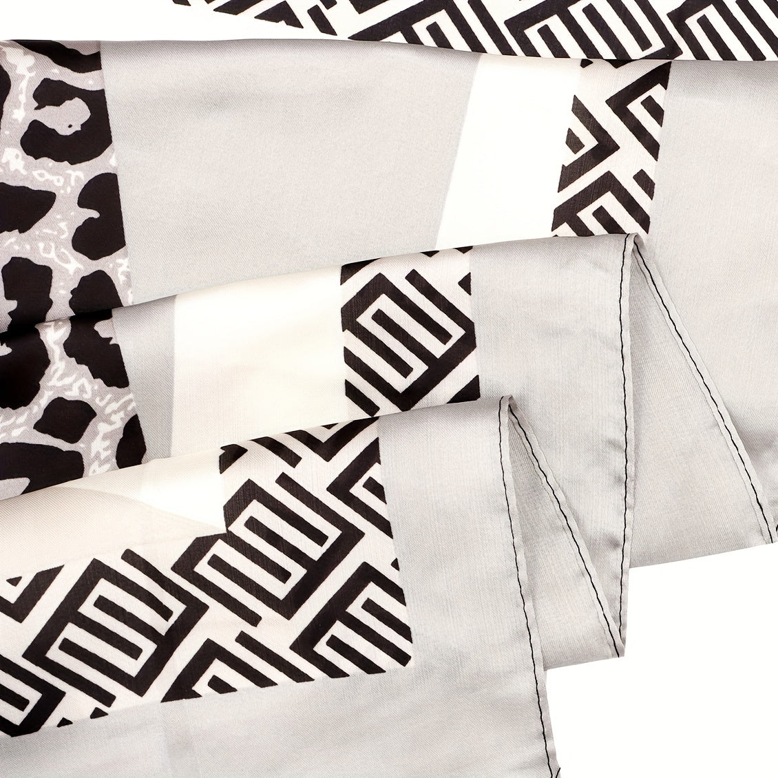 Luxury Silk Scarf Print Satin Scarf Mature Head Neck Scarf Hair Wrap