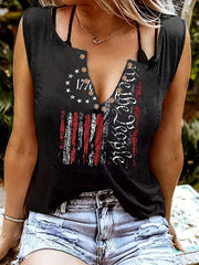 Vintage Sleeveless Tank Top Women's Clothing