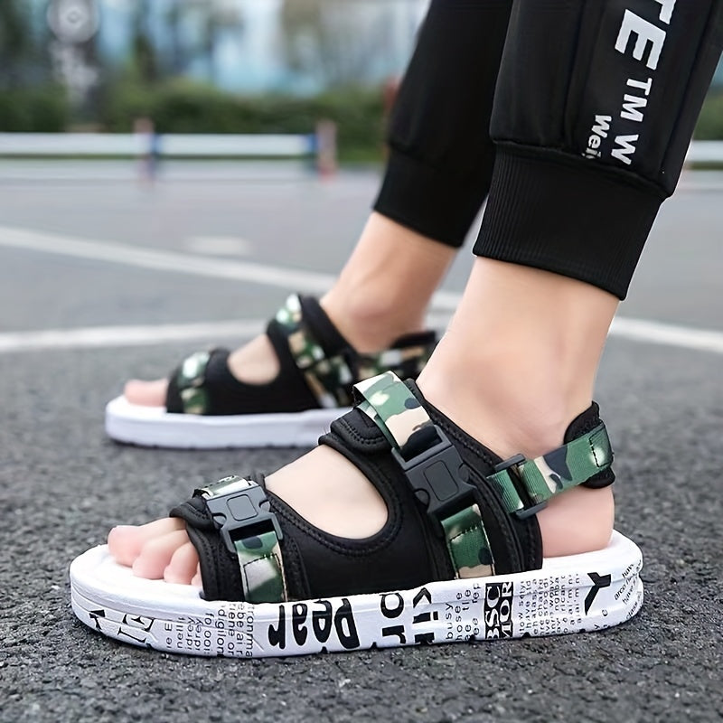 Men's Non Slip Sandals Open Toe Comfy Slides Beach Shoes