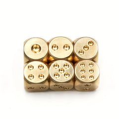 20mm Large Brass Dice Bar Game 6 sided Brass Copper Dice