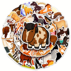 50pcs Pony Cartoon Animal Stickers DIY Sticker Pack
