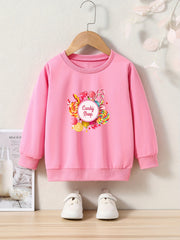 Girls Candy Shop Print Sweatshirt Long Sleeve Top